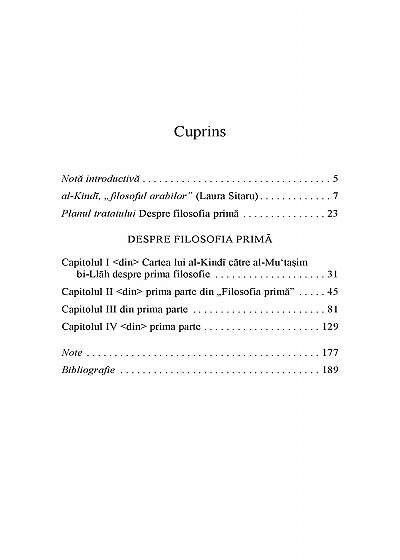 Coperta cărții Despre filosofia prima