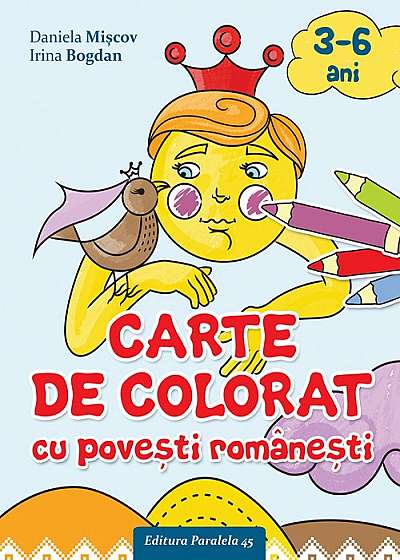 Carte de colorat cu povesti romanesti 3-6 ani