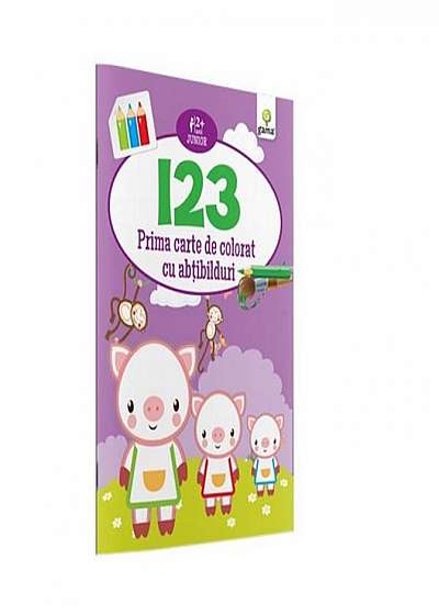 1 2 3 - Prima Carte De Colorat Cu Abtibilduri