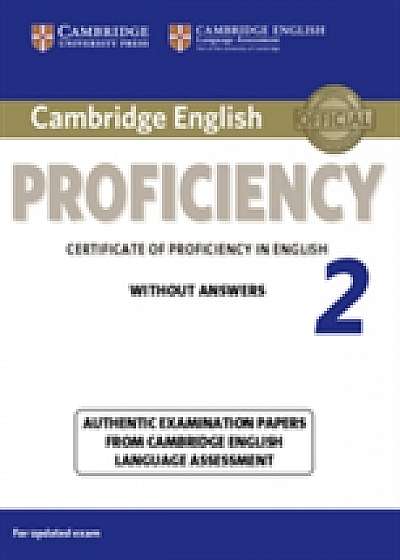 Coperta cărții Cambridge English Proficiency 2 Student's Book without Answers