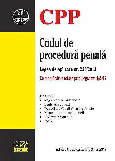 Codul de procedura penala - Editia a 6-a