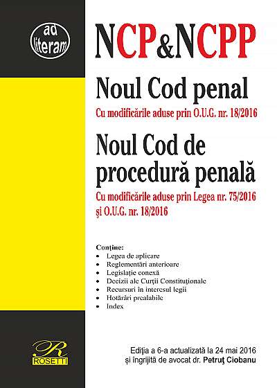 Noul Cod penal si Noul Cod de procedura penala