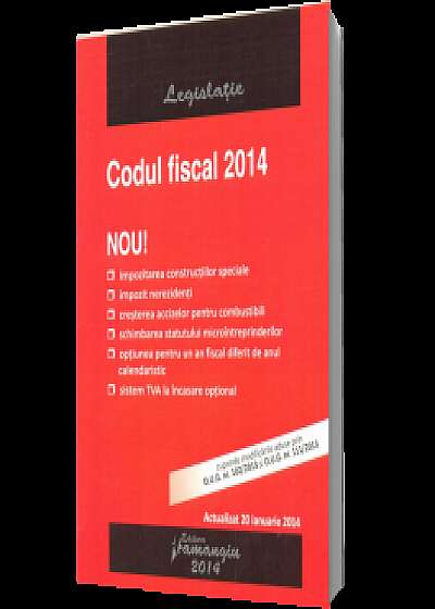 Coperta cărții Codul fiscal 2014