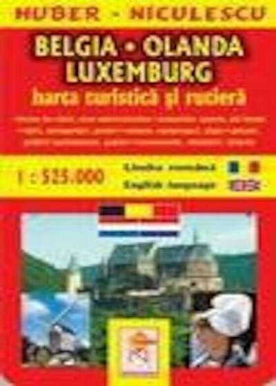 Belgia - Olanda - Luxemburg - Harta turistica si rutiera