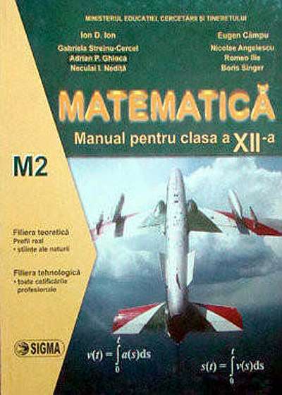 Matematica M2. Manual clasa a XII-a