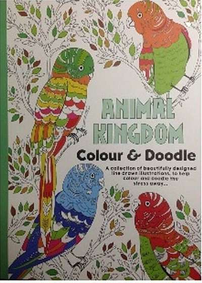 Adult colouring book. Animal Kingdom. Colour & Doodle