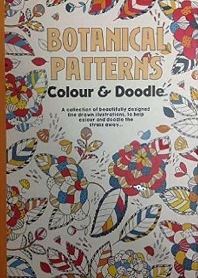 Adult colouring book. Botanical patterns. Colour & Doodle