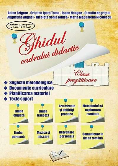 Ghidul cadrului didactic, clasa pregatitoare