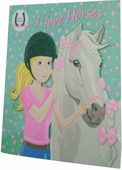 Coperta cărții I love horses (verde)