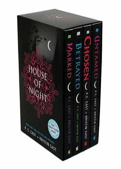 House of Night Set: Marked, Betrayed, Chosen, Untamed 'With Poster', Paperback