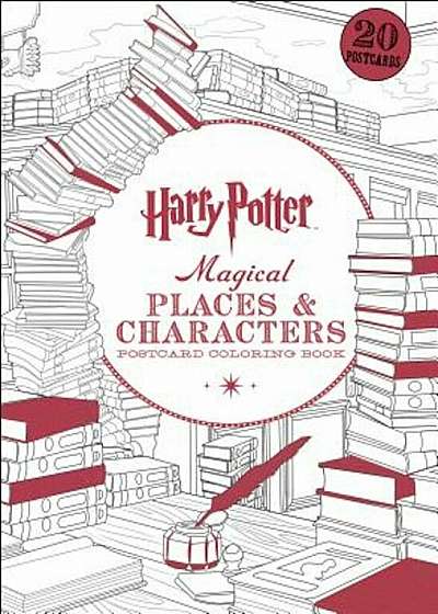 Harry Potter Magical Places & Characters Postcard Coloring Book, Paperback