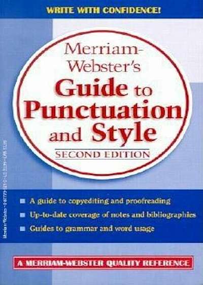 Merriam-Webster's Guide to Punctuation and Style, Paperback