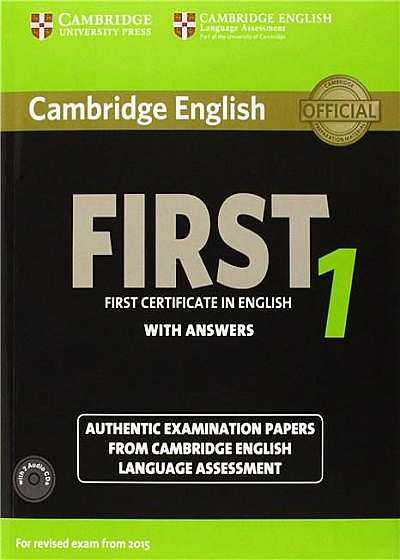 Cambridge English - First 1 for First Certificate in English - Student's Book Pack with Answers and 2 Audio CDs