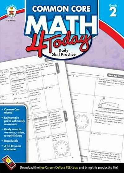 Common Core Math 4 Today, Grade 2: Daily Skill Practice, Paperback