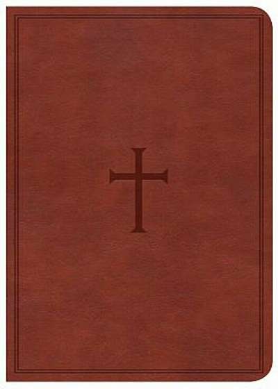 CSB Large Print Compact Reference Bible, Brown Leathertouch, Indexed, Hardcover