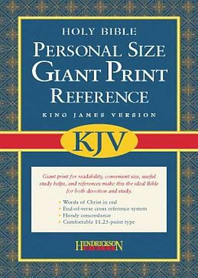 Personal Size Giant Print Reference Bible-KJV, Hardcover