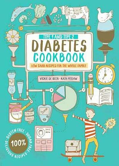 Type 1 and Type 2 Diabetes Cookbook: Low Carb Recipes for the Whole Family, Paperback