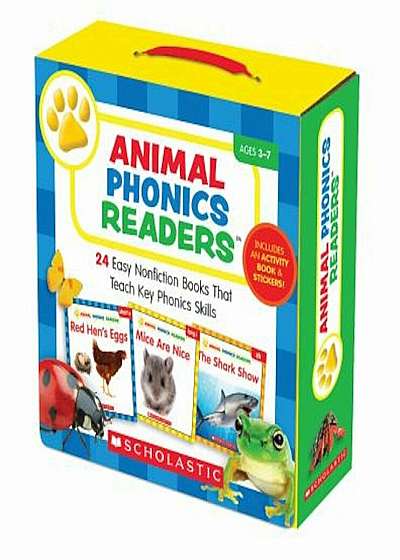 Animal Phonics Readers: 24 Easy Nonfiction Books That Teach Key Phonics Skills 'With Sticker(s) and Activity Book', Paperback