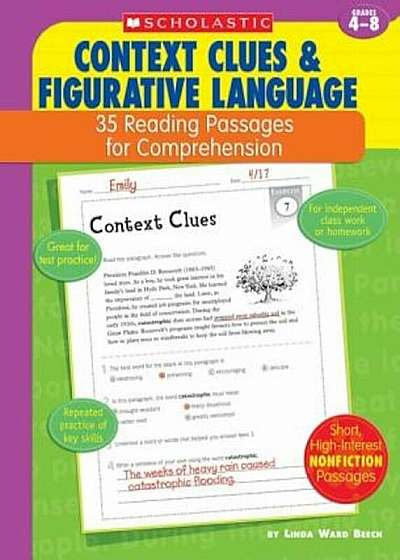 Context Clues & Figurative Language: 35 Reading Passages for Comprehension, Paperback