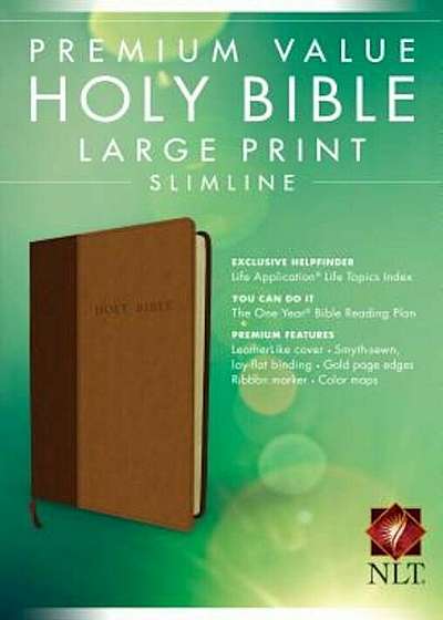 Premium Value Large Print Slimline Bible-NLT, Hardcover