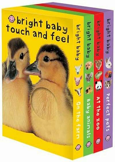 Bright Baby Touch & Feel Boxed Set: On the Farm, Baby Animals, at the Zoo and Perfect Pets, Hardcover