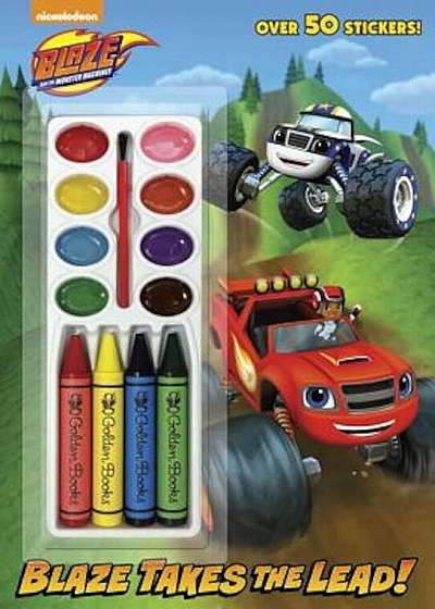 Blaze Takes the Lead! (Blaze and the Monster Machines) 'With Four Chunky Crayons', Paperback