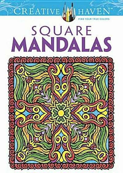 Creative Haven Square Mandalas Coloring Book, Paperback