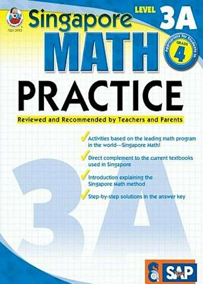 Singapore Math Practice, Level 3A Grade 4, Paperback