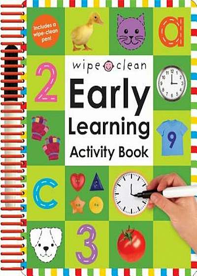 Wipe Clean Early Learning Activity Book 'With 2 Wipe-Clean Pens', Hardcover