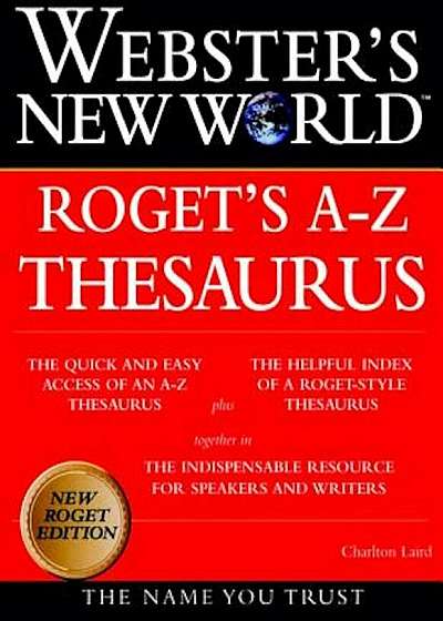 Websters New World Roget's A-Z Thesaurus, Paperback