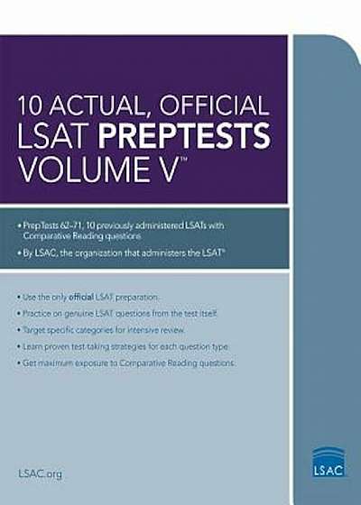 10 Actual, Official LSAT Preptests, Volume V, Paperback
