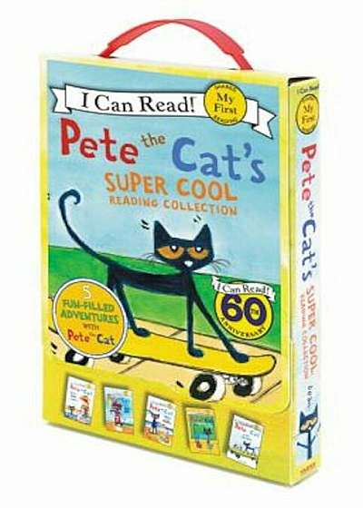 Pete the Cat's Super Cool Reading Collection: Too Cool for School/Play Ball!/Pete at the Beach/Pete's Big Lunch/A Pet for Pete, Paperback