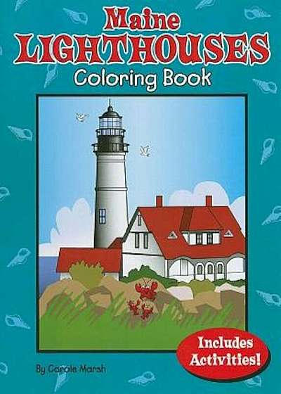 Maine Lighthouses Coloring Book, Paperback