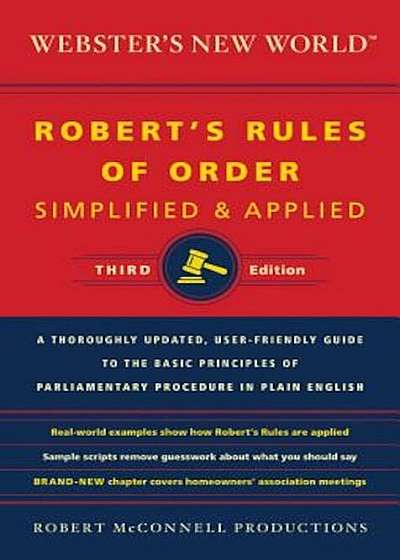 Webster's New World Robert's Rules of Order Simplified and Applied, Paperback