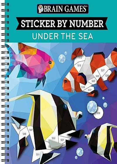 Brain Games Sticker by Number Under the Sea, Paperback