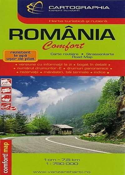 Harta laminata rutiera Romania