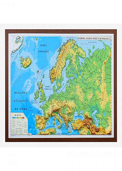 Coperta cărții Europa. Harta fizica si politica (3D)