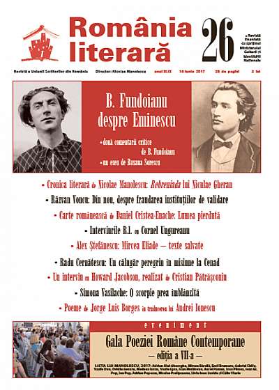 Revista Romania Literara Nr. 26/2017