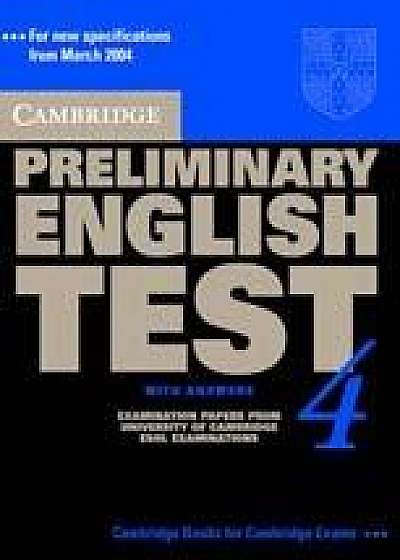 Cambridge Preliminary English Test 4 Self-study Pack