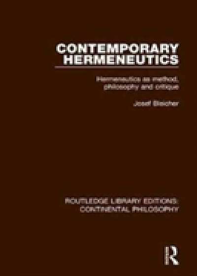 Coperta cărții Contemporary Hermeneutics