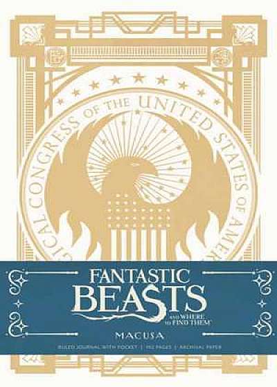 Fantastic Beasts and Where to Find Them Deluxe Hardcover Ruled Journal Macusa