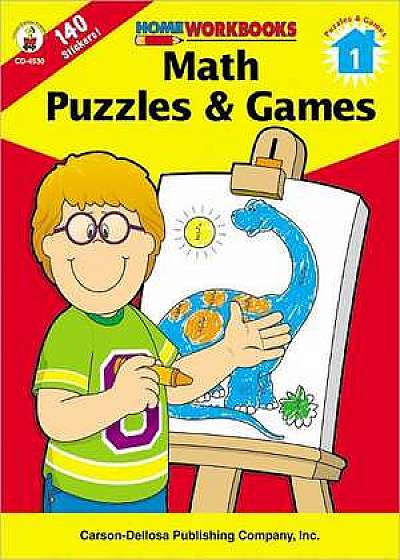Coperta cărții WORKBK-MATH PUZZLES & GA-GRD 1