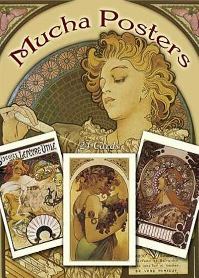 Mucha Posters Postcards: 24 Ready-To-Mail Cards, Paperback