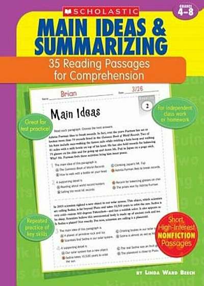 Main Ideas & Summarizing: Grades 4-8, Paperback