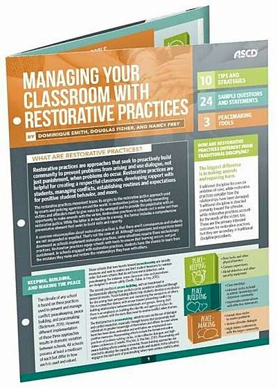 Managing Your Classroom with Restorative Practices (Quick Reference Guide), Paperback
