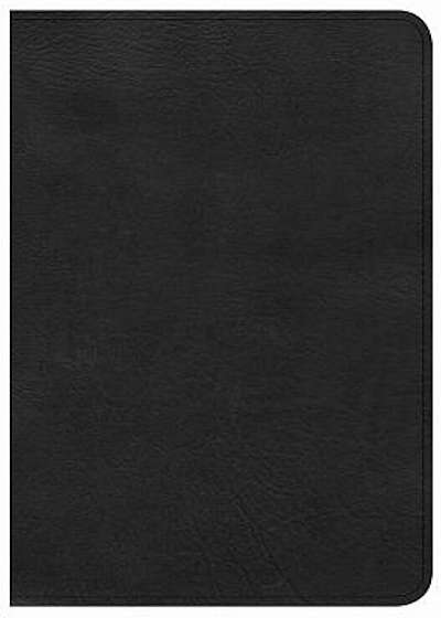 CSB Large Print Compact Reference Bible, Black Leathertouch, Hardcover