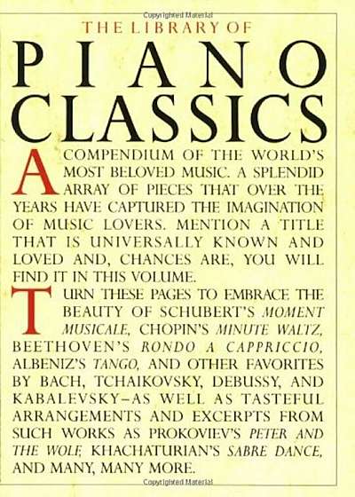 Library of Piano Classics: Piano Solo, Paperback