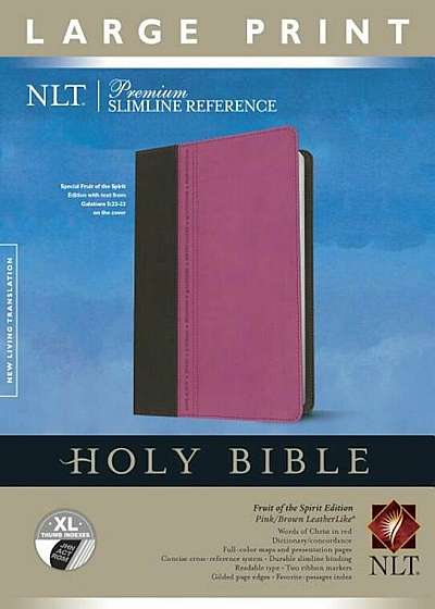 Premium Slimline Reference Bible-NLT-Large Print Fruit of the Spirit, Hardcover