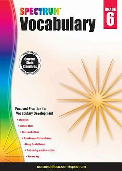Spectrum Vocabulary, Grade 6, Paperback