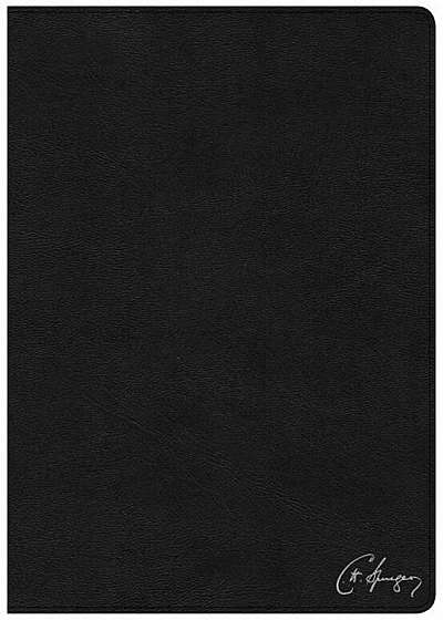 CSB Spurgeon Study Bible, Black Genuine Leather, Indexed, Hardcover